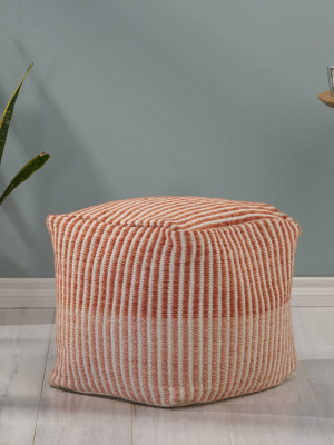 Saffron Boho Pouf Orange - Christopher Knight Home