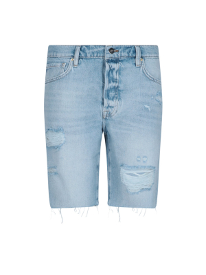 Frame Distressed Denim Shorts