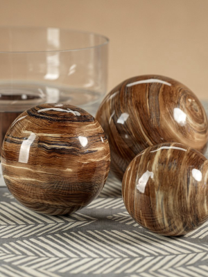 Casablanca Enamel Metal Fill Ball - Golden Brown