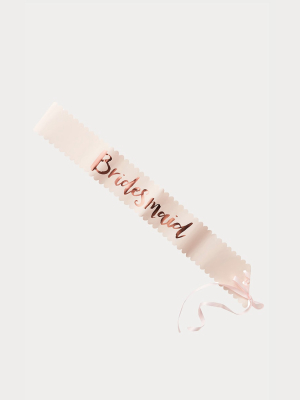 2 Pack Rose Gold Bridesmaid Sash