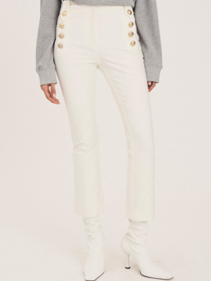 Robertson Crop Flare Trousers - Soft White