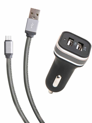 Car Charger & Cable Set - Android Phone