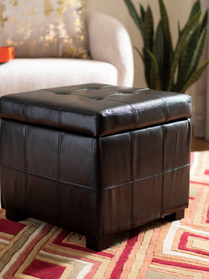 Maiden Square Tufted Storage Ottoman - Safavieh