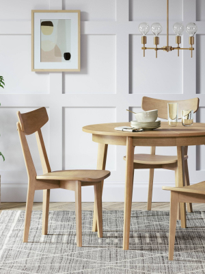 Astrid Mid-century Round Dining Table With Extension Leaf - Project 62™