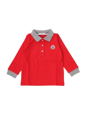 Moncler Enfant Logo Patch Polo Shirt