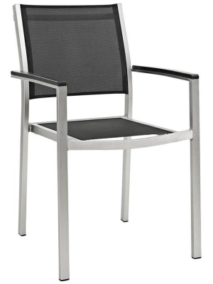 Wharf Outdoor Aluminum Mesh Dining Armchair