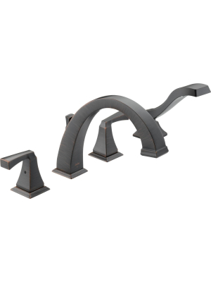 Delta Faucet T4751 Delta T4751 Dryden Deck Mounted Roman Tub Filler Trim With Lever Handles -