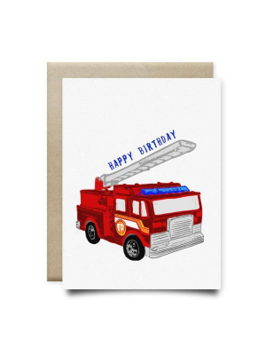 Fire Truck Birthday Card | Anvil Cards