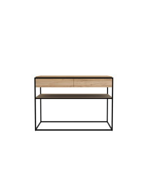 Oak Monolit 2 Drawer Console In Various Colors