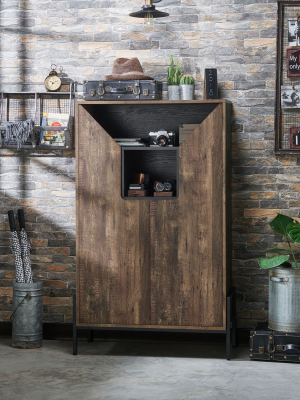 Vargo Storage Cabinet Reclaimed Oak - Iohomes