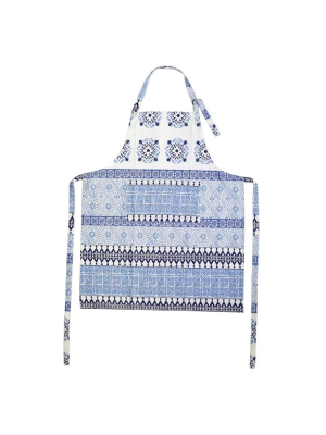 Vietri Viva Bohemian Linens Apron - Blue