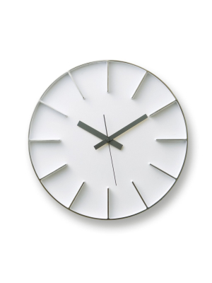 Edge Clock In White