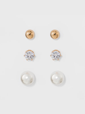 Stud Earring Set 3ct - A New Day™