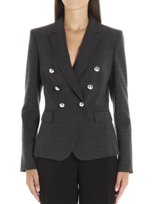 Pinko Double-breasted Checked Blazer