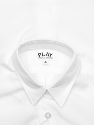 Comme Des Garcons Play Kid's Button Up Shirt - White