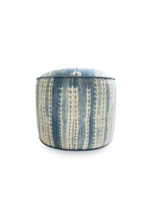 Washed Indigo Classic Pouf