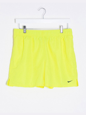 Nike Swimming 5inch Volley Shorts In Yellow