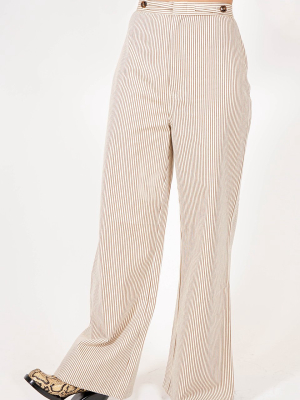 Spencer Mocha Pinstripe Pant