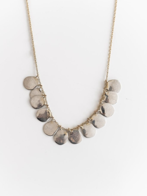 Flat Seed Necklace In Gold