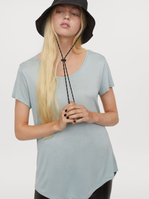 Rounded-hem T-shirt