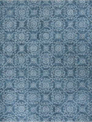 Abstract Blue Area Rug