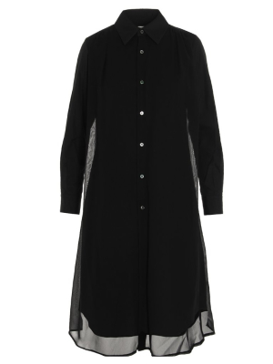 Comme Des Garçons Long Sleeve Buttoned Dress