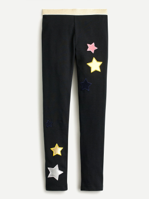 Girls' Everyday Leggings With Star Patches