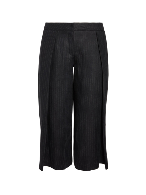 Carrie Pleated Linen Culotte