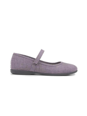 Girls' Childrenchic® Canvas Mary Janes In Textured Mauve