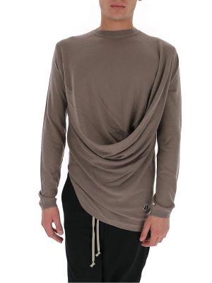 Moncler + Rick Owens  Drapefront Sweater