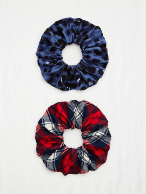 Aerie Flannel Scrunchie