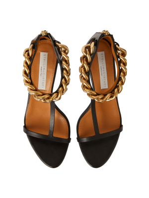 Falabella Chain-link Vegan Leather Sandals