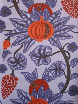 Maharani Wallpaper In Purple And Reds From The Sariskar Collection By Osborne & Little