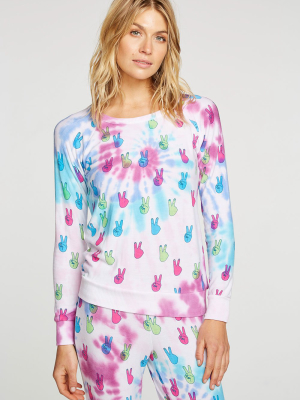 Tie Dye Peace Out Pullover