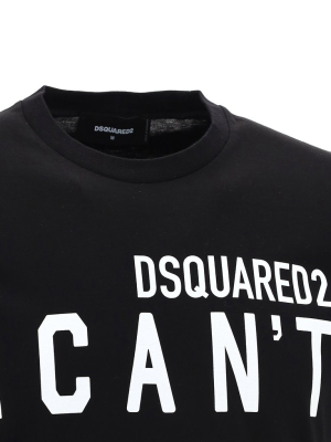 Dsquared2 Slogan Print Crewneck T-shirt