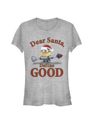 Junior's Despicable Me Christmas Minions Dear Santa T-shirt