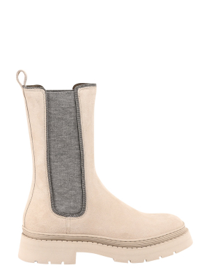 Brunello Cucinelli Panelled Block-heel Boots