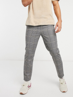 Native Youth Carson Plaid Co-ord Pants In Gray