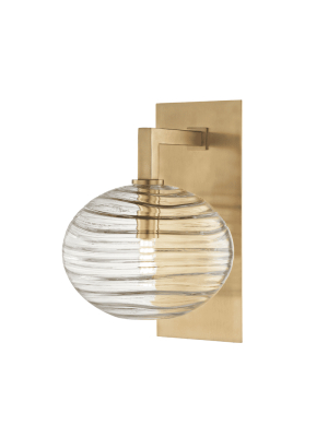 Breton 1 Light Wall Sconce Aged Brass