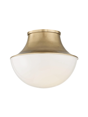 Hudson Valley Lighting Lettie Ceiling Lamp - Aged Brass