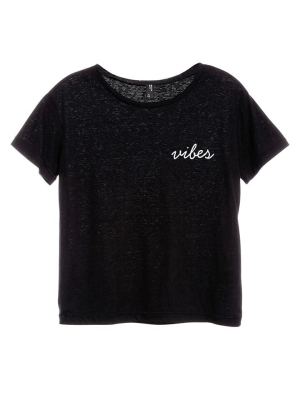 Vibes [distressed Women's 'baby Tee']