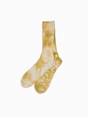 Uneven Dye Crew Socks - Mist