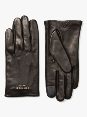 Pinmount Logo Leather Gloves