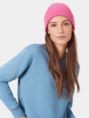 Merino Wool Beanie - Bubblegum Pink