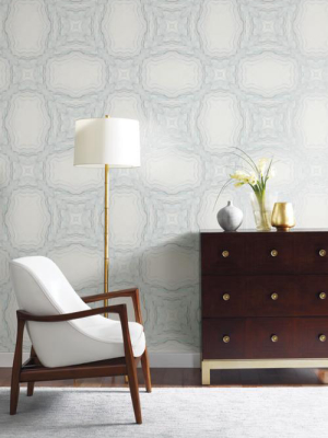 Stone Kaleidoscope Wallpaper In Blue From The Natural Opalescence Collection By Antonina Vella For York Wallcoverings