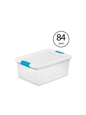 Sterilite 15-quart Clear Stackable Latching Storage Box Container (84 Pack)