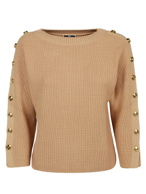 Elisabetta Franchi Crewneck Ribbed Sweater