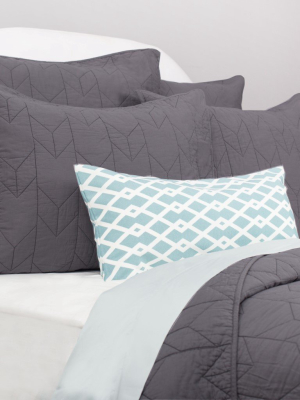 Charcoal Grey Chevron Quilt