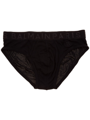 Balmain Logo Waistband Briefs