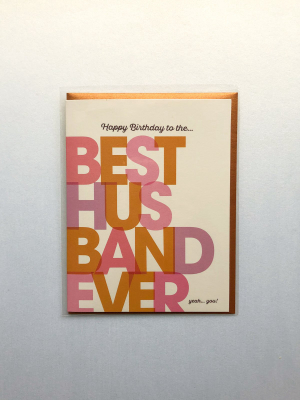 Best Husband Birthday Card